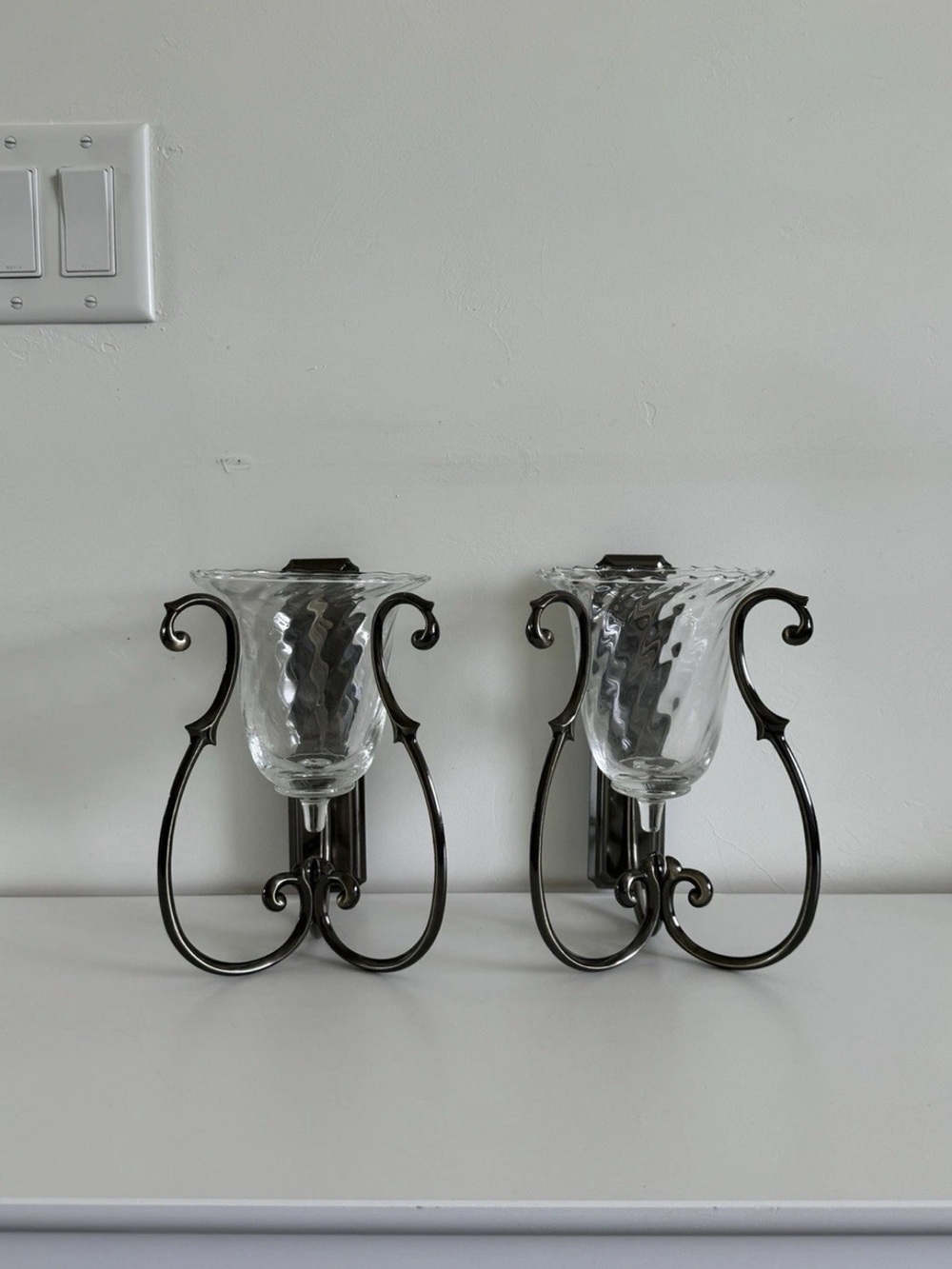 Vintage PartyLite "Soliloquy" candle holders Wall Sconces
